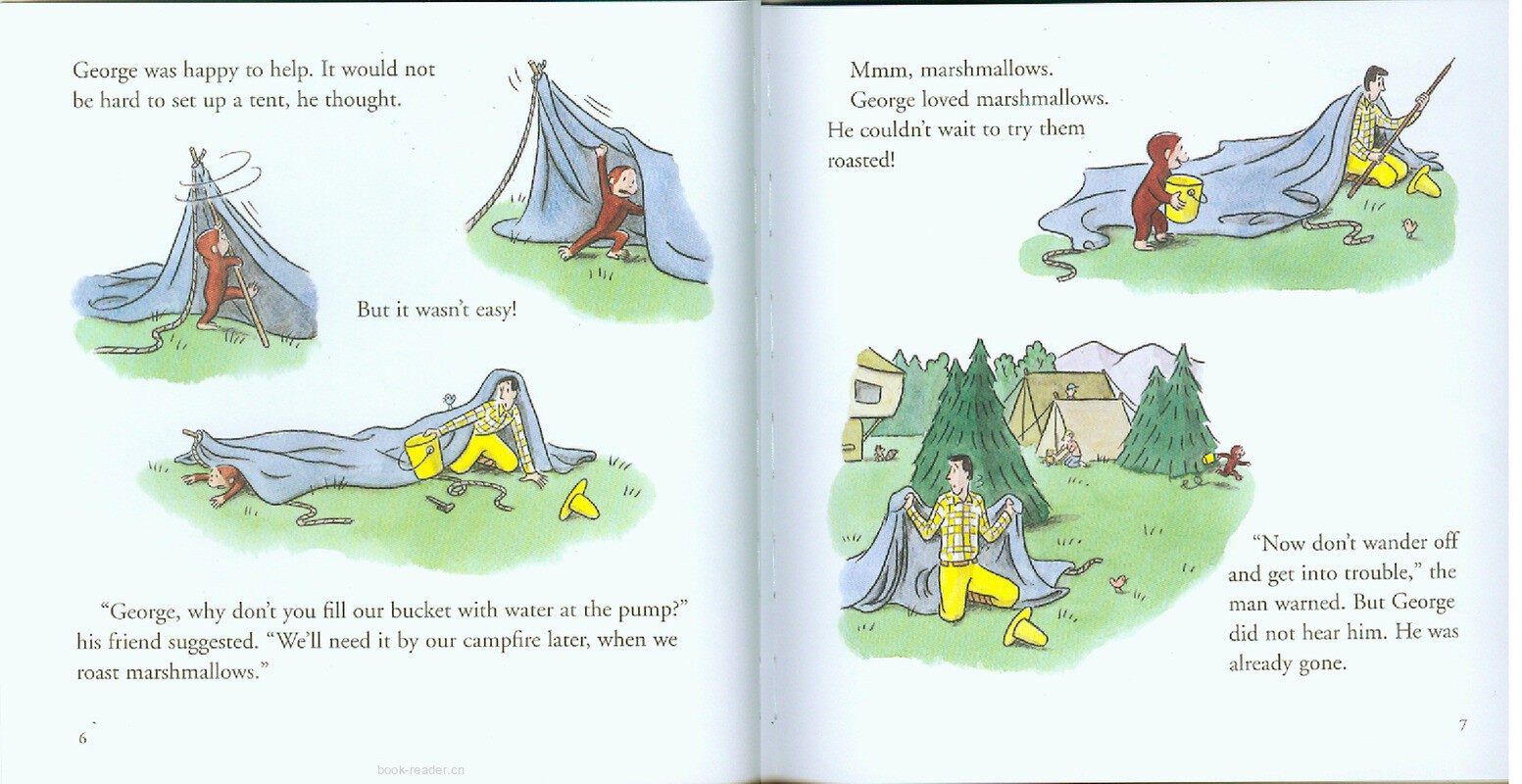 Curious George Goes Camping绘本故事第5页