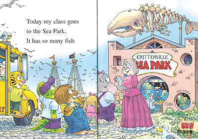 Going to the sea park绘本故事第3页