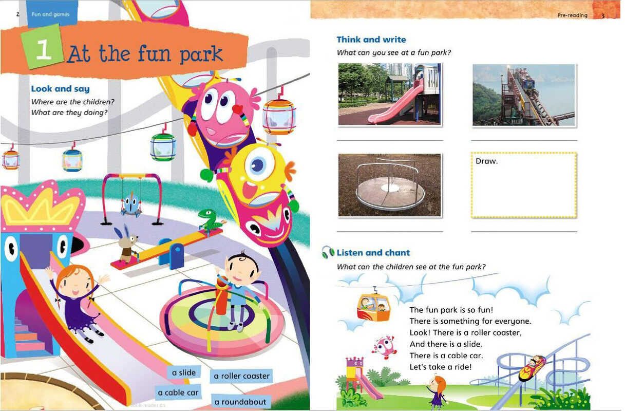 3B Unit 1 At the fun park绘本故事第2页