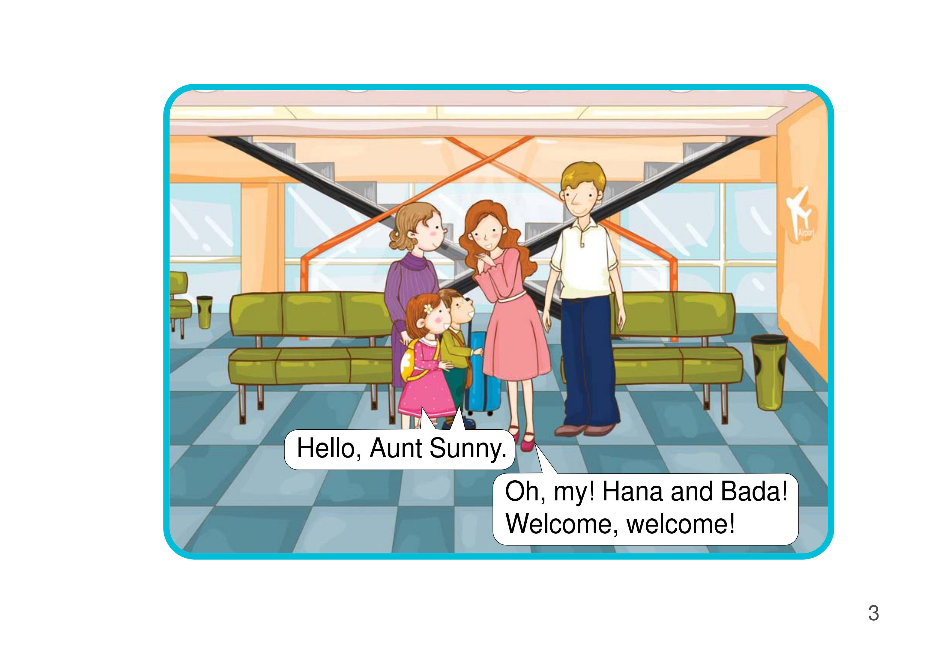 Hello,Aunt Sunny!绘本故事第4页