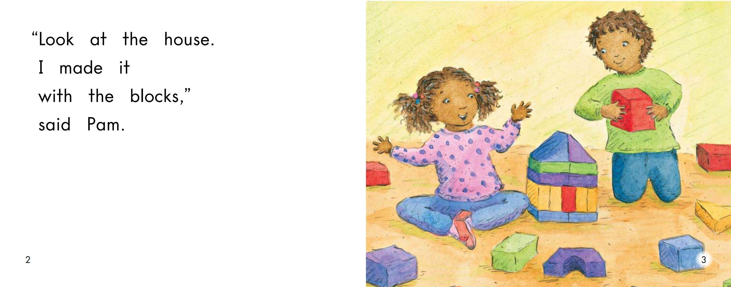 Playing with blocks绘本故事第3页