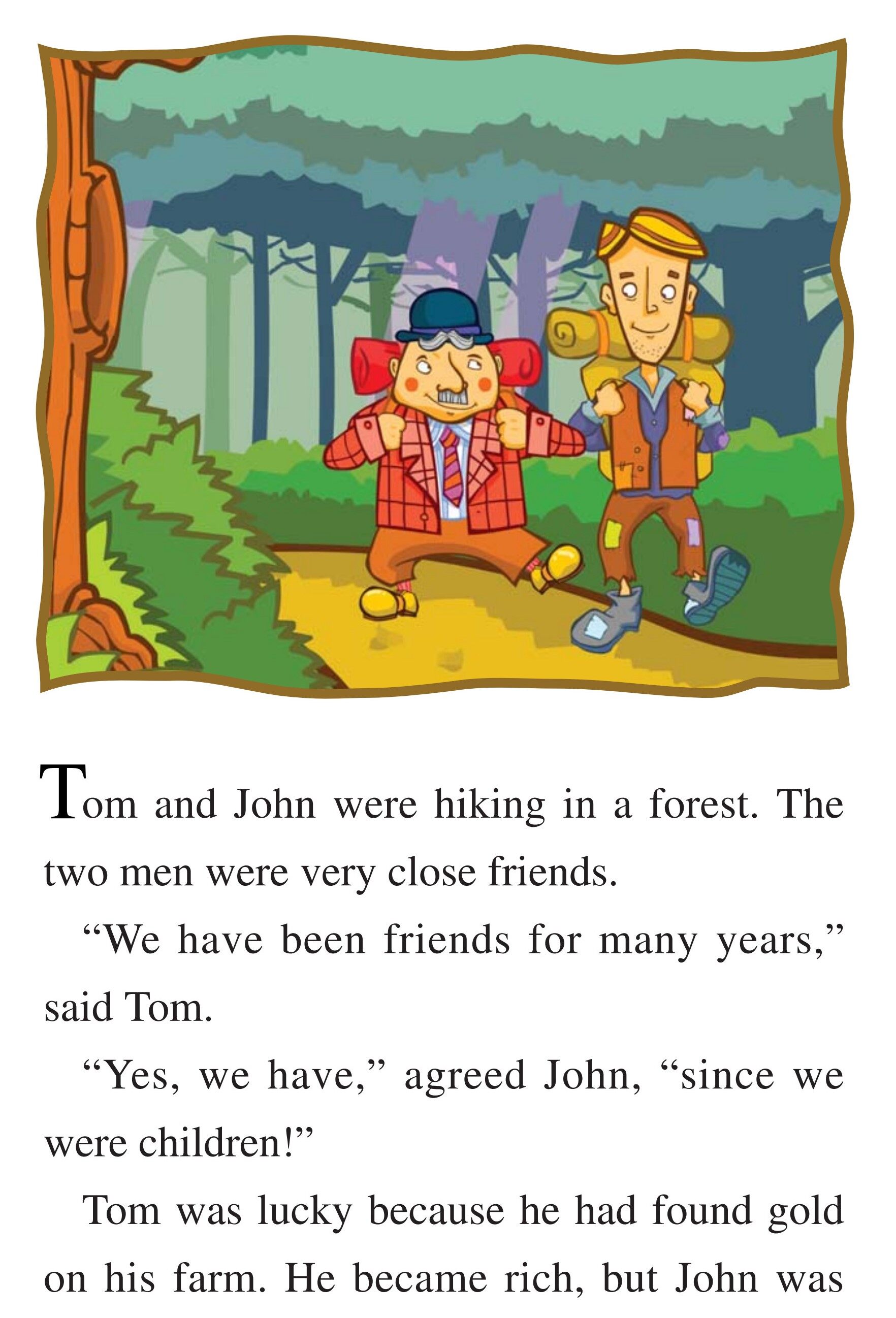 The Bear and the Two Travelers绘本故事第3页