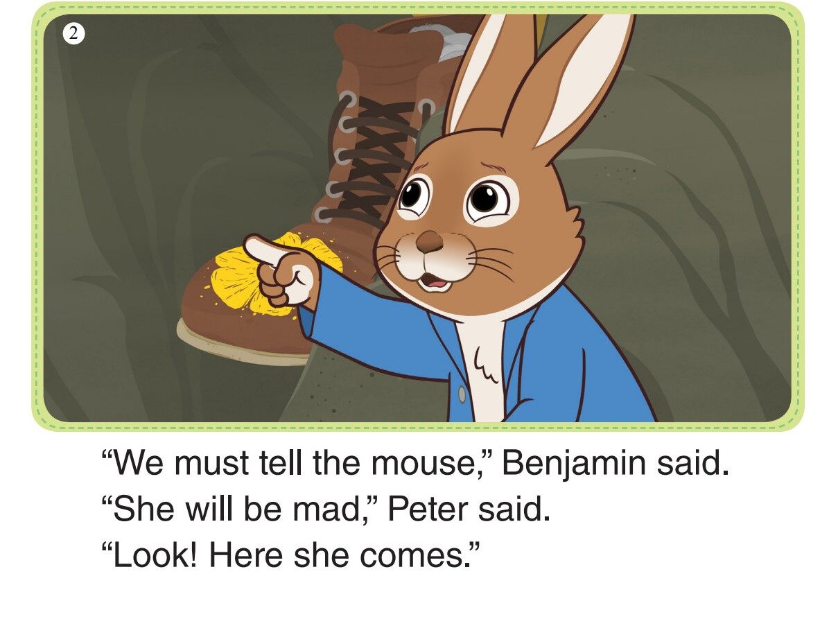 Peter and Benjamin Find a Boot 4-A Happy Mouse绘本故事第4页