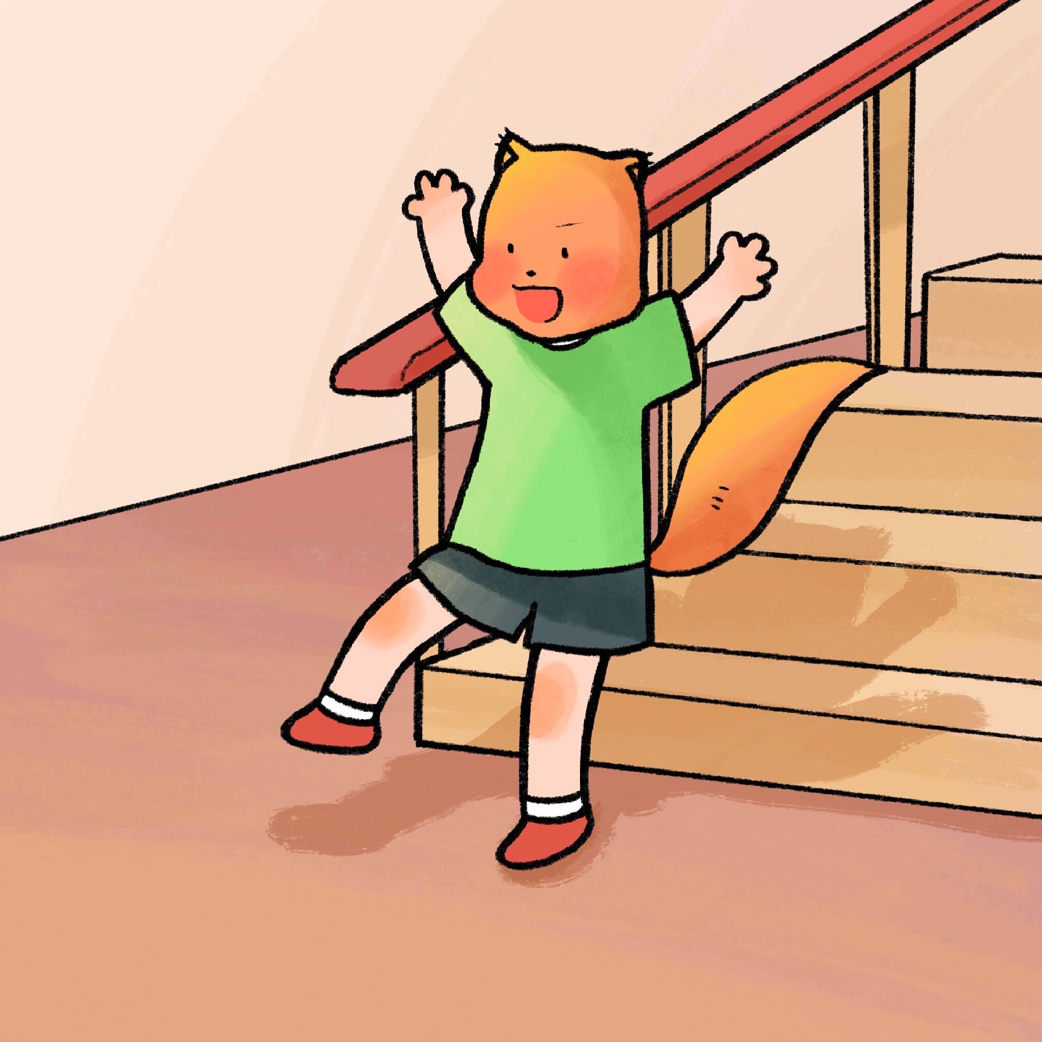上下楼梯不乱跑绘本故事第3页