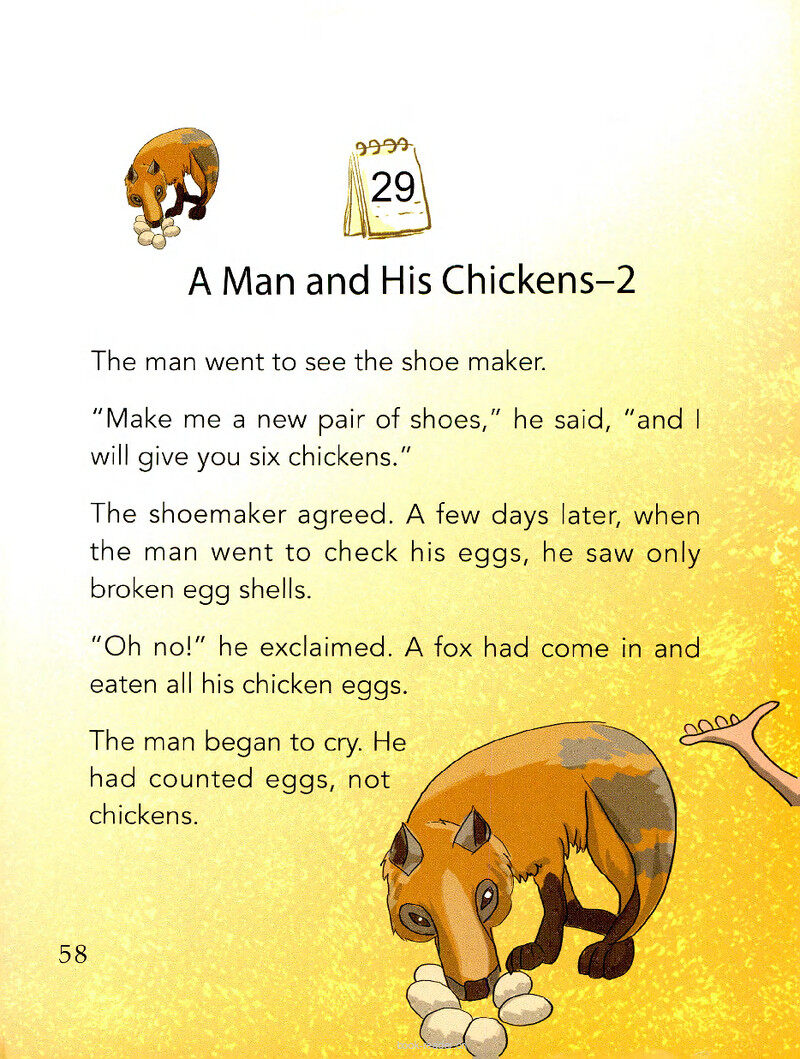 A Man and the Chickents-2绘本故事第2页