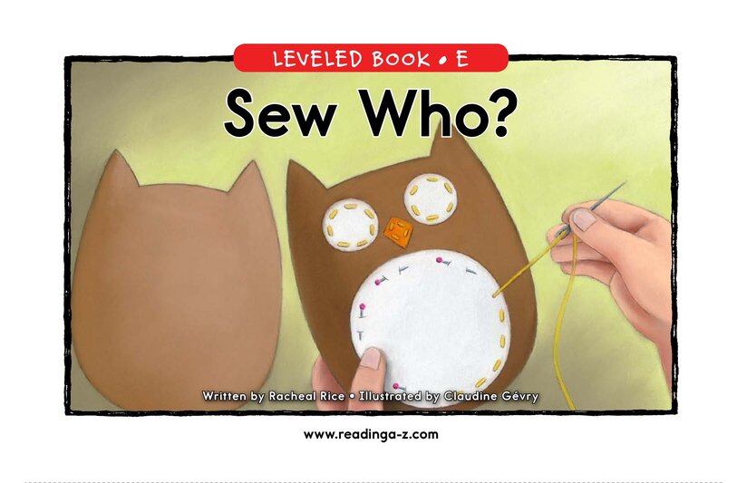 Sew Who绘本故事第2页