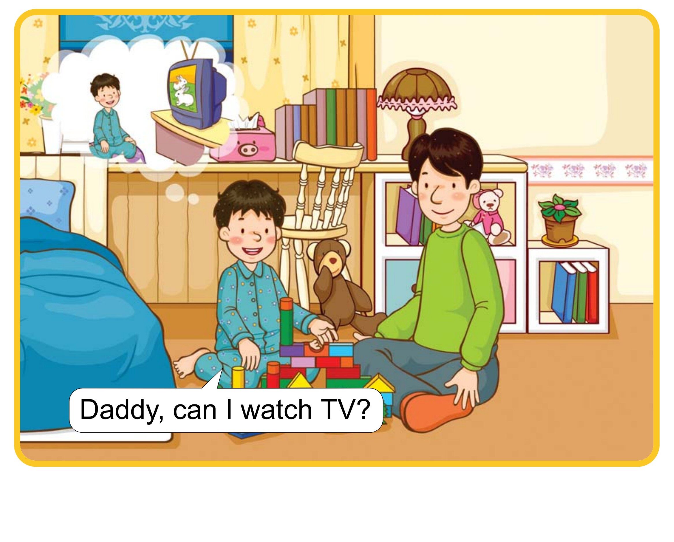 Can I Watch TV?绘本故事第5页