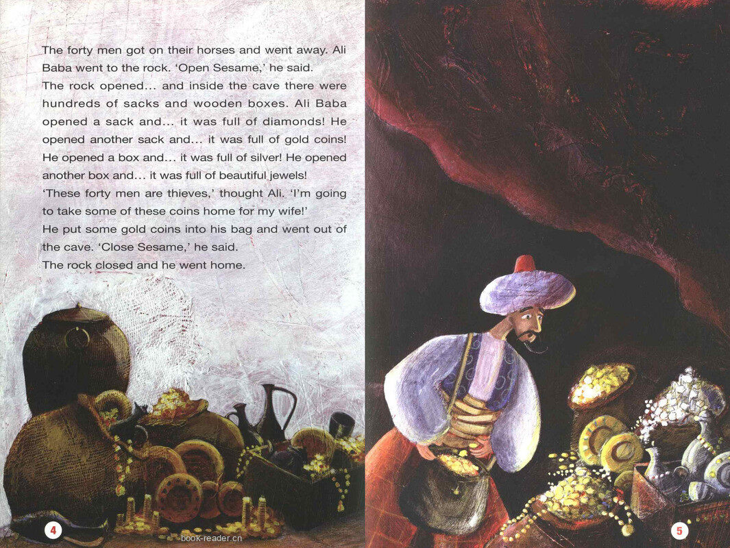Ali Baba and the Forty Thieves绘本故事第4页