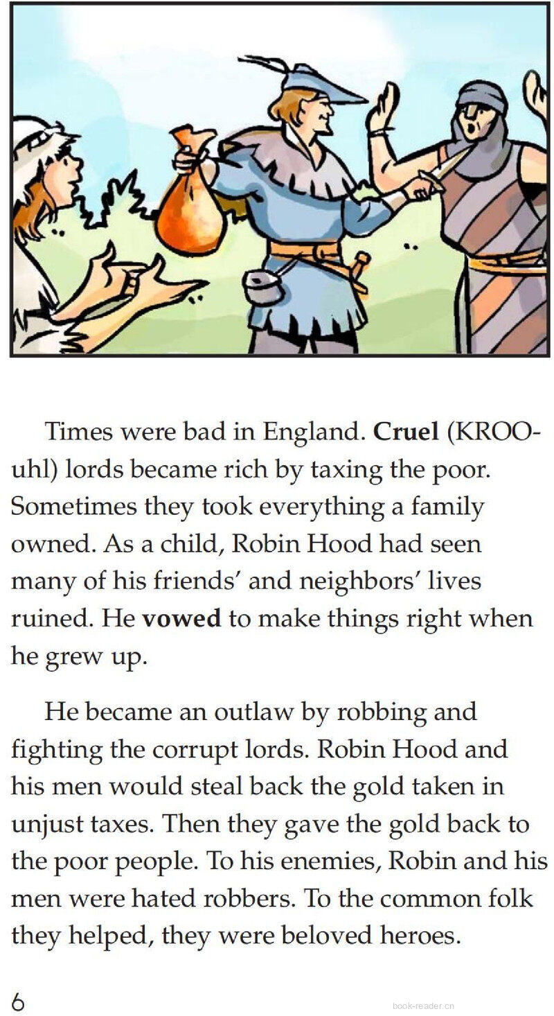 Robin Hood Wins the Sheriff's Golden Arrow绘本故事第5页