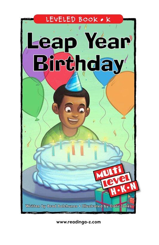 Leap Year Birthday绘本故事第2页