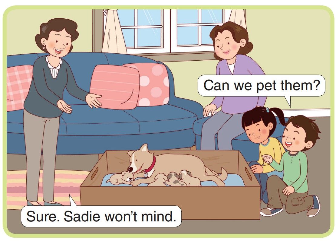 New Puppies!绘本故事第5页