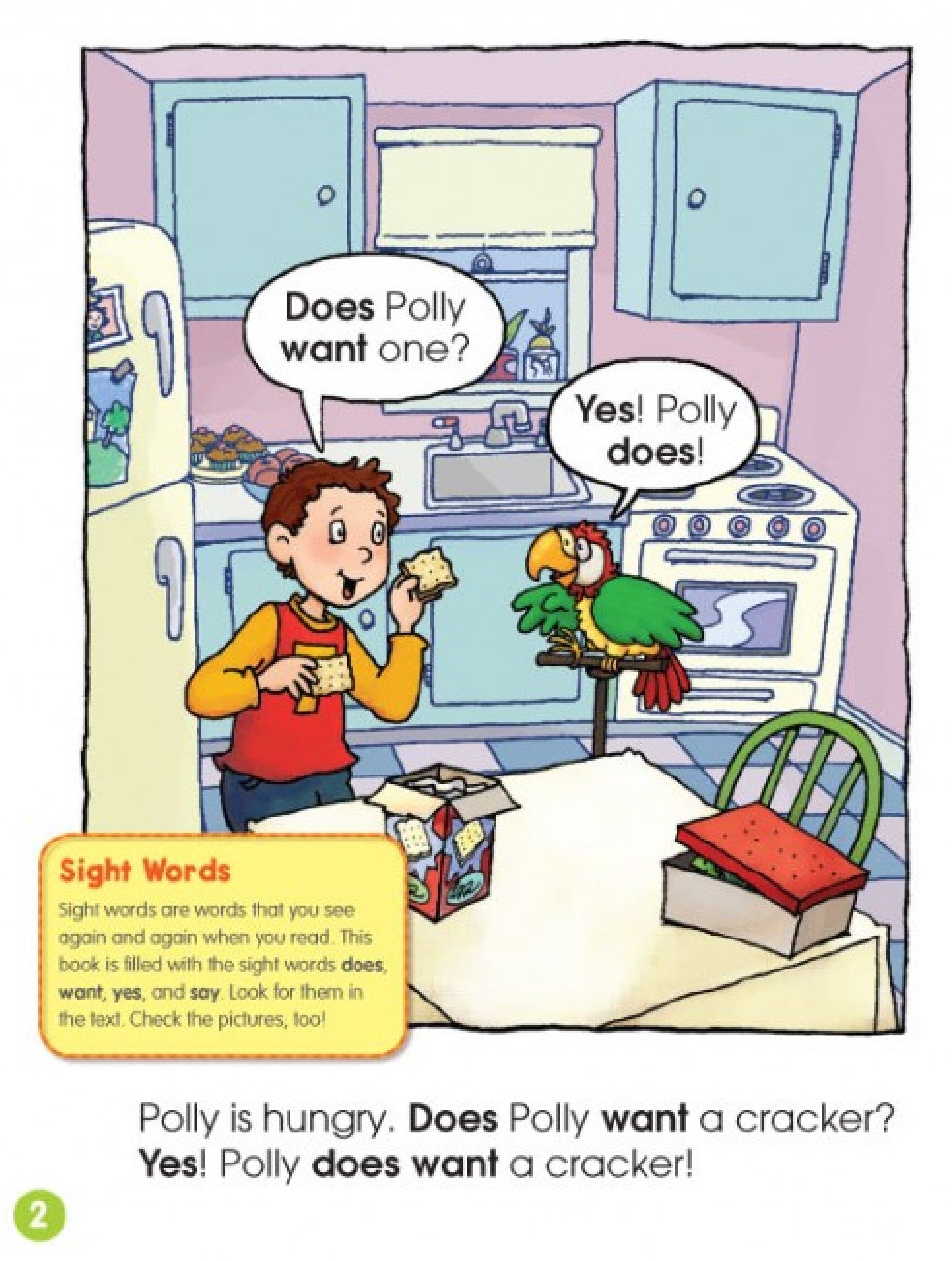 Does Polly Want a Cracker？绘本故事第2页