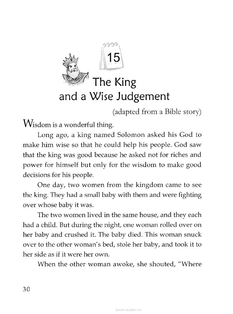 The King and a Wise Judgement绘本故事第2页
