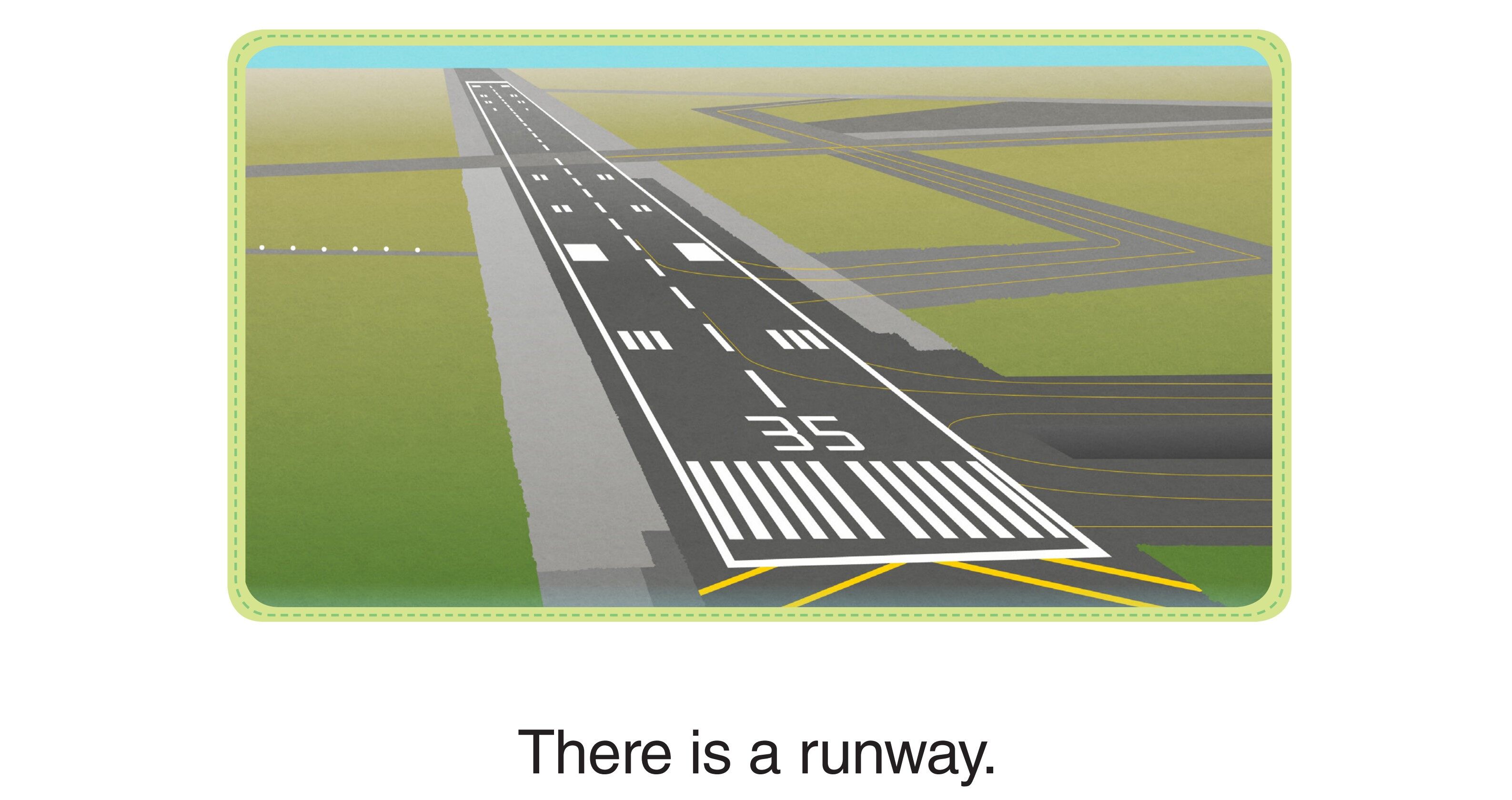 There Is A Runway绘本故事第2页