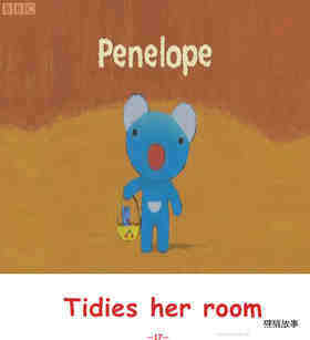 Tidies Her Room
