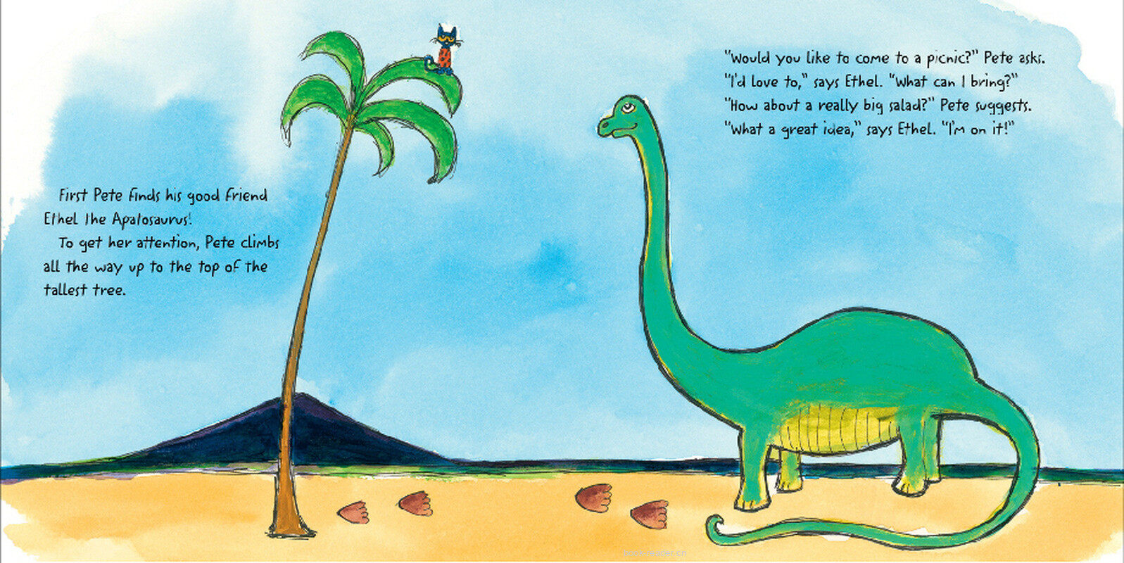 Pete the Cat Cavecat Pete绘本故事第5页