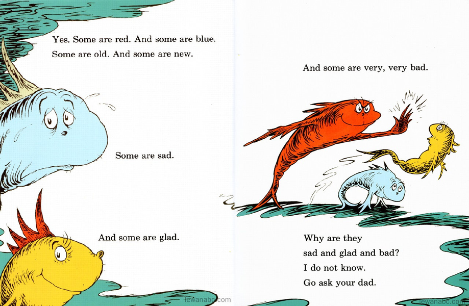 (23周)One Fish Two Fish Red Fish Blue Fish绘本故事第5页