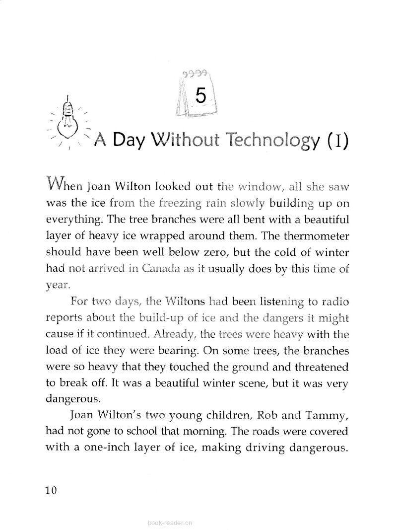 A Day Without Technology(I)绘本故事第2页