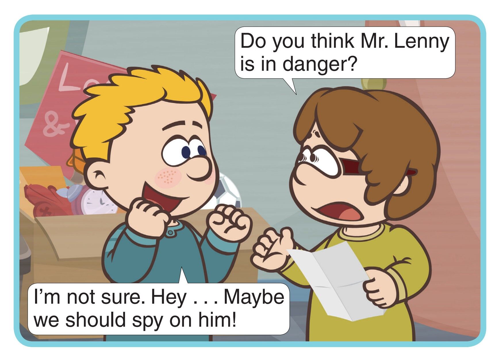 Spying on Mr. Lenny绘本故事第3页
