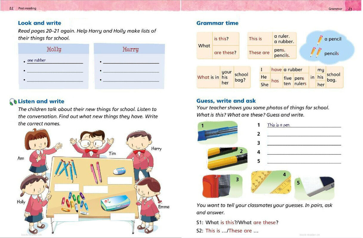 1B Unit 3 My school bag绘本故事第4页