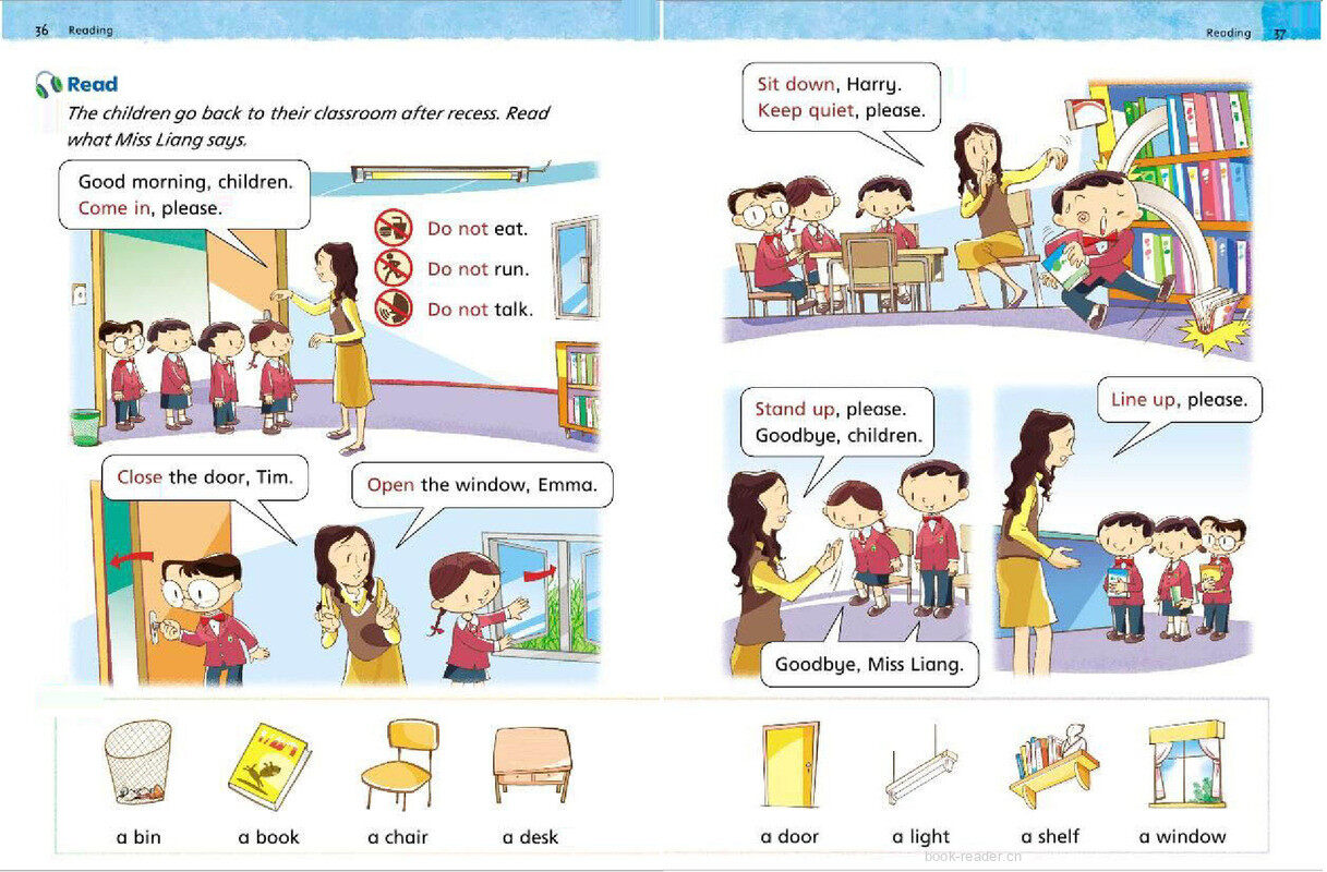 1A Unit 5 In the classroom绘本故事第3页