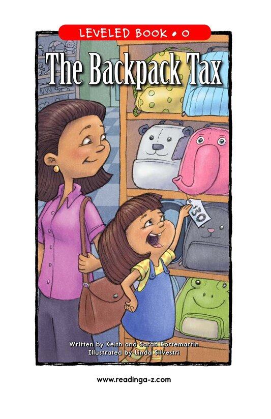 The Backpack Tax绘本故事第2页