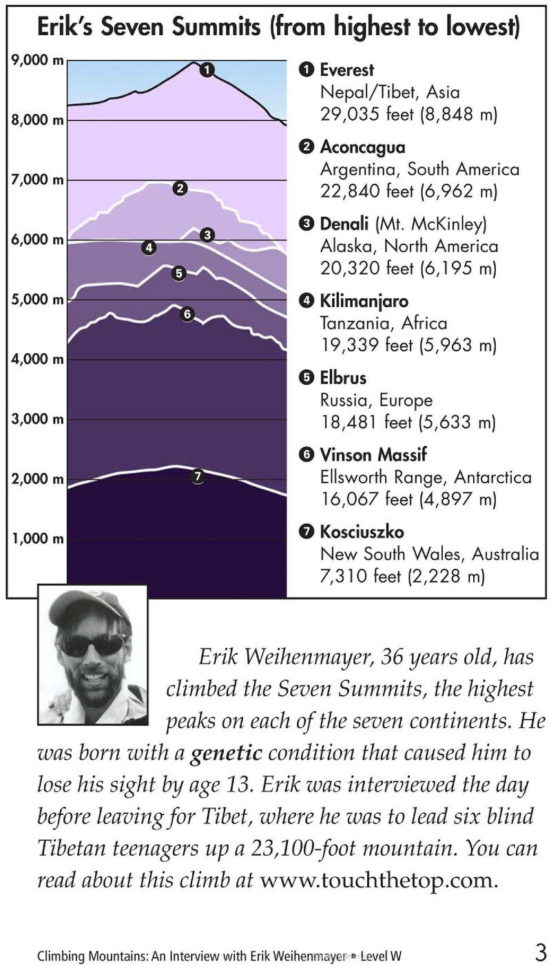 Climbing Mountains: An Interview with Erik Weihenmayer绘本故事第3页
