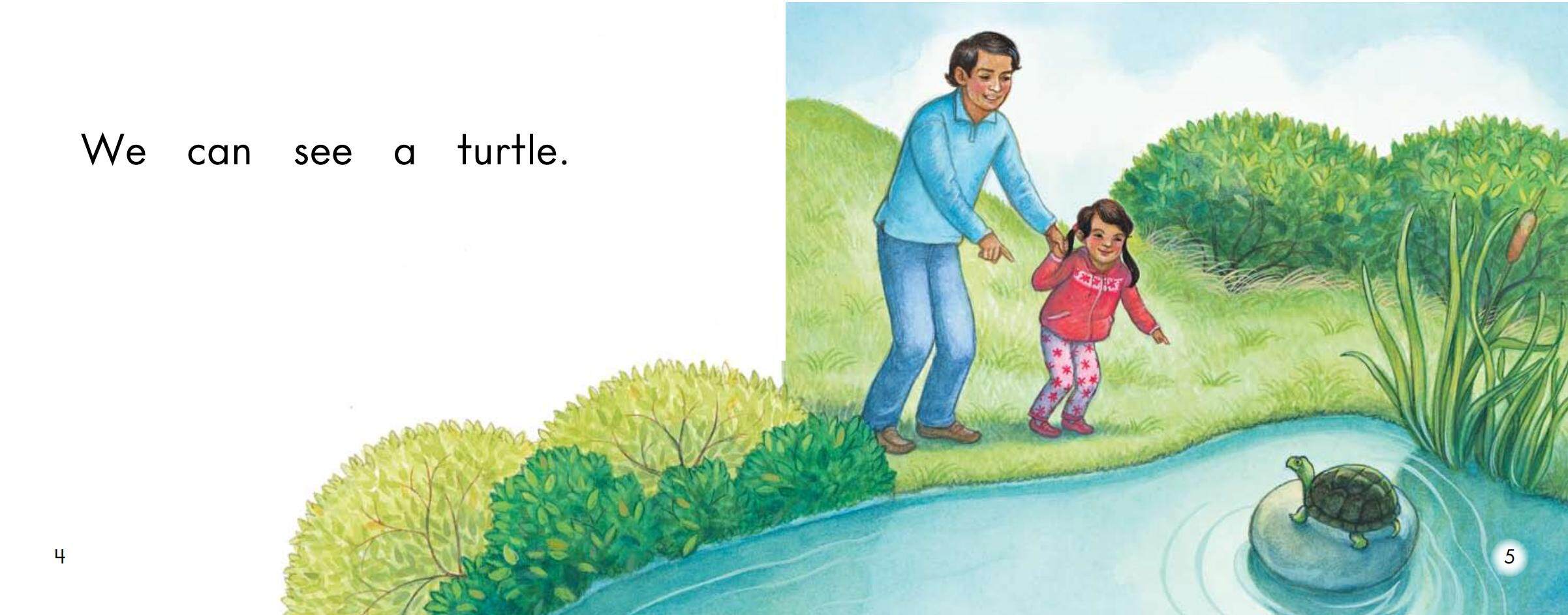 At the pond绘本故事第4页