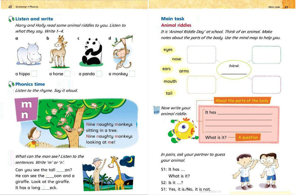 1A Unit 6 An animal story绘本故事第5页
