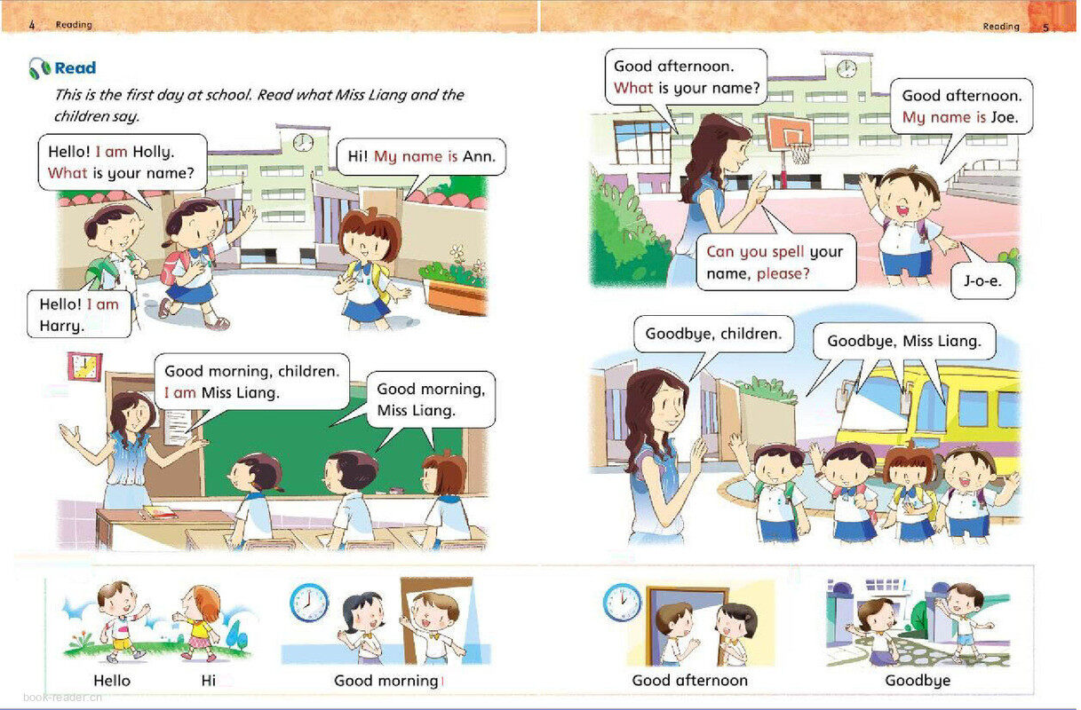 1A Unit 1 Nice to meet you!绘本故事第3页