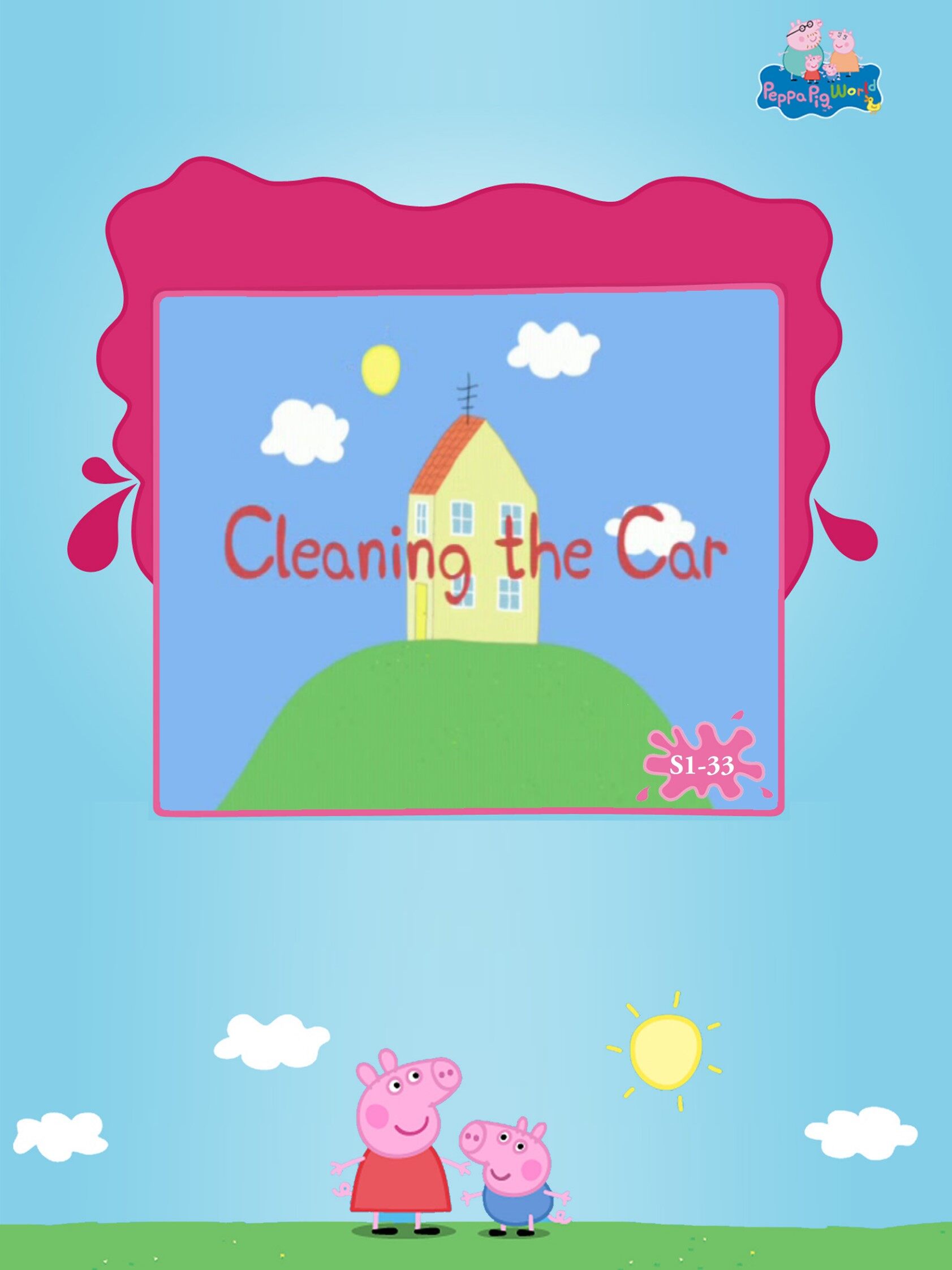 Cleaing the car绘本故事第2页