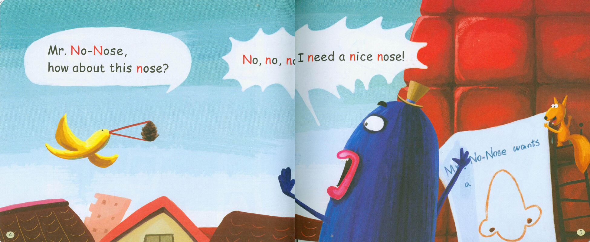 N Mr. No-Nose绘本故事第4页