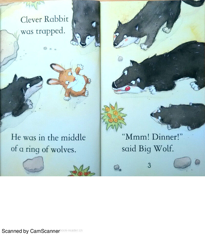 Clever Rabbit and the Wolves绘本故事第3页