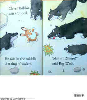 Clever Rabbit and the Wolves绘本故事第3页