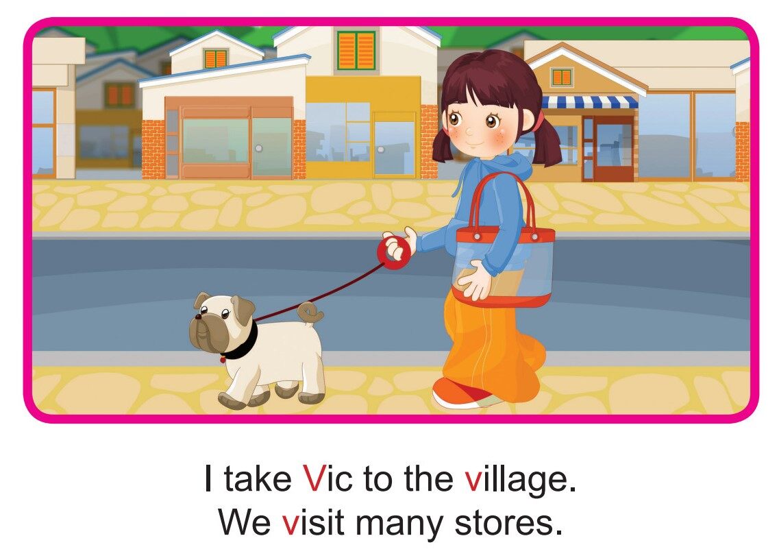'V' words -  Vic Visits the Village绘本故事第2页