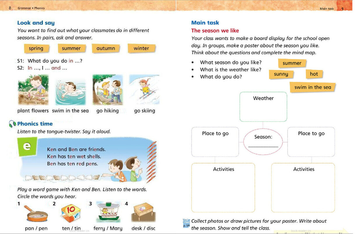 2B Unit 1 The four seasons绘本故事第5页