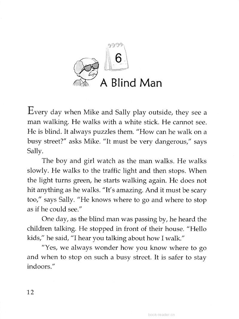 A Blind Man绘本故事第2页