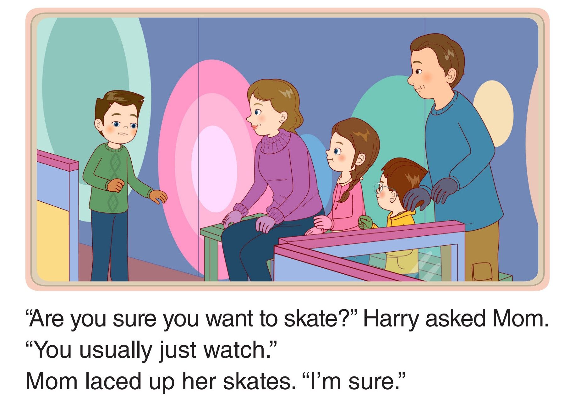 At the Ice Rink绘本故事第2页