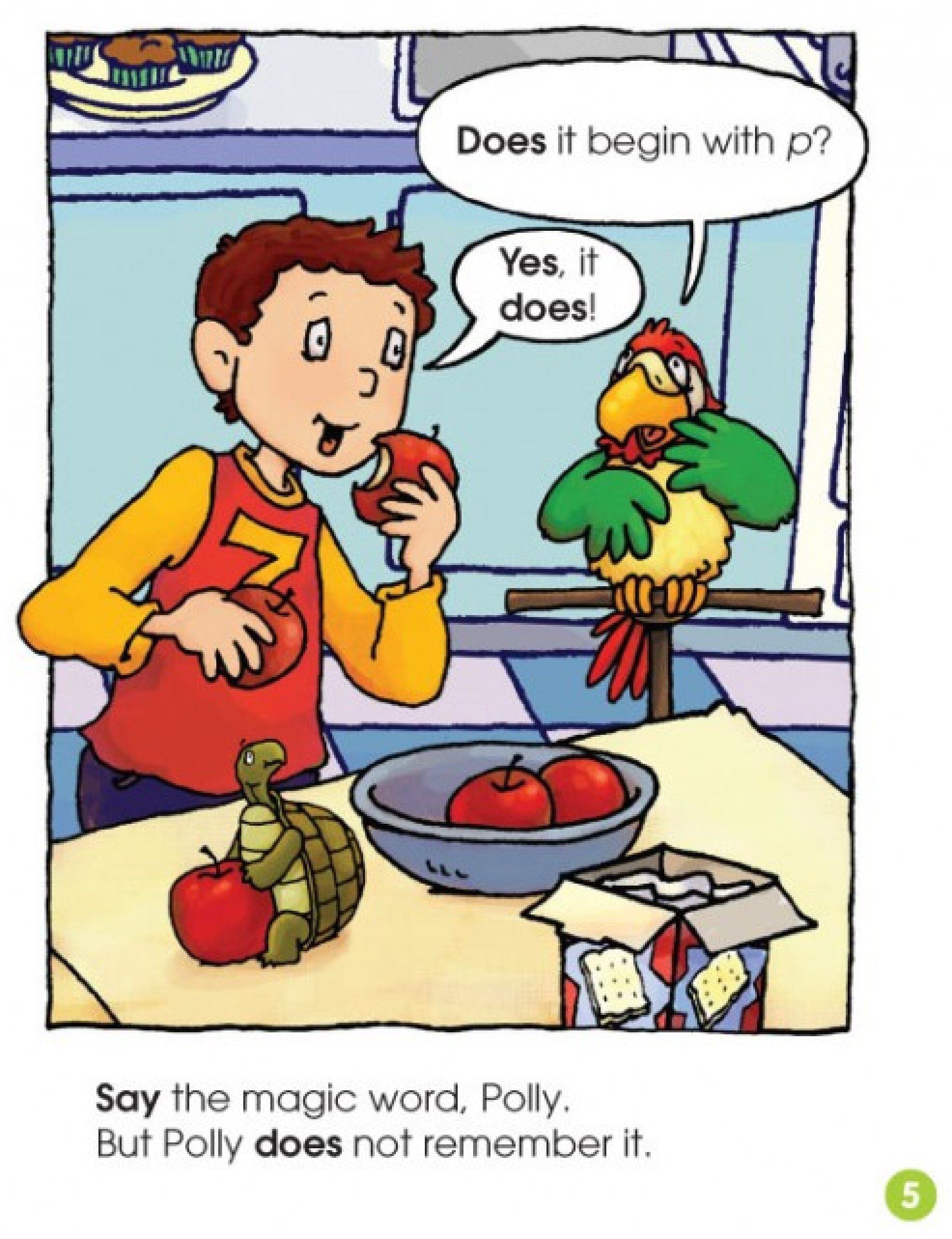 Does Polly Want a Cracker？绘本故事第5页