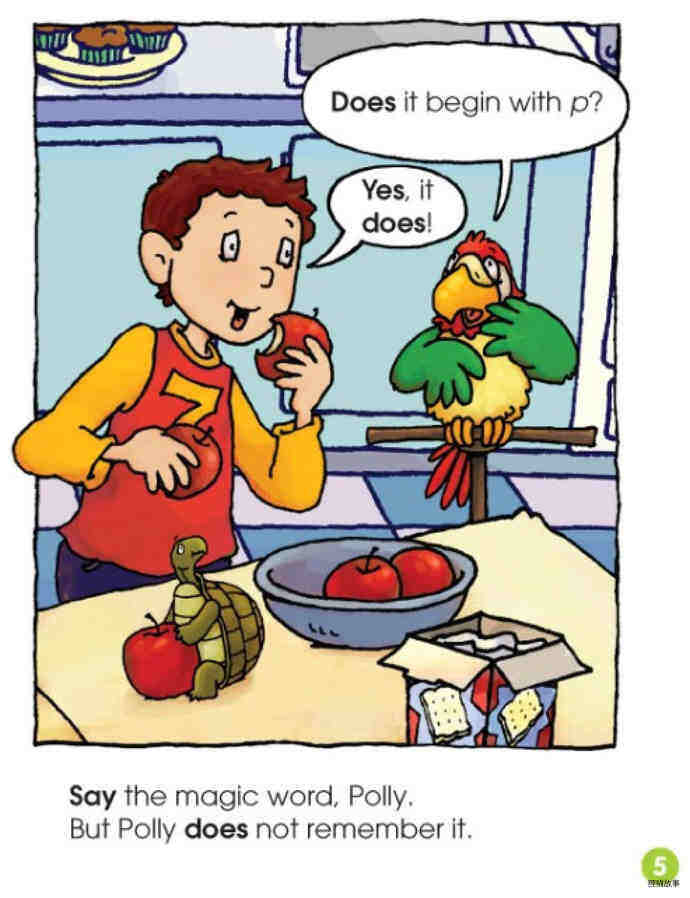 Does Polly Want a Cracker？绘本故事第5页