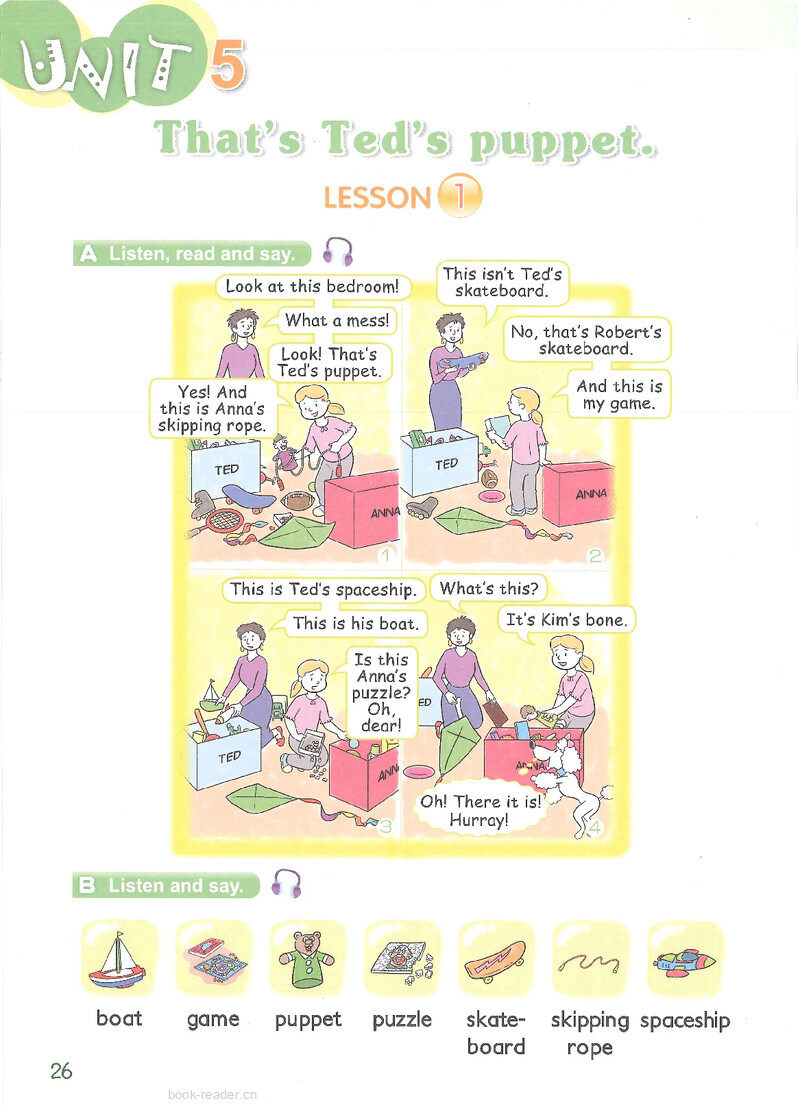 5 That's Ted's puppet绘本故事第2页