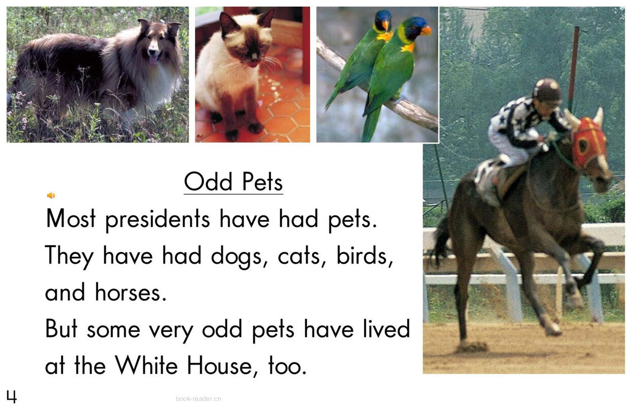 Weird White House Pets	绘本故事第3页