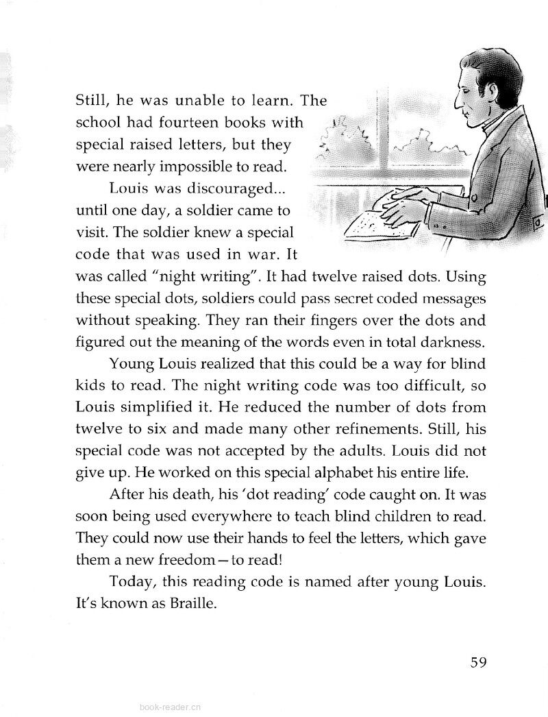 Writing for the Blind绘本故事第3页