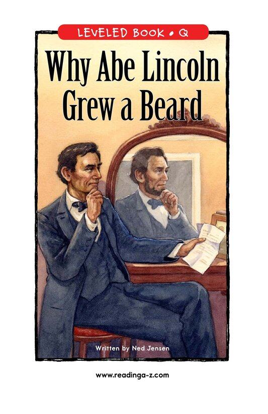 Why Abe Lincoln Grew a Beard绘本故事第2页