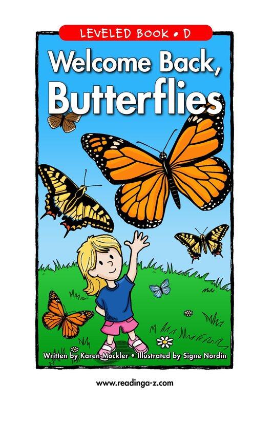 Welcome Back,Butterflies绘本故事第2页