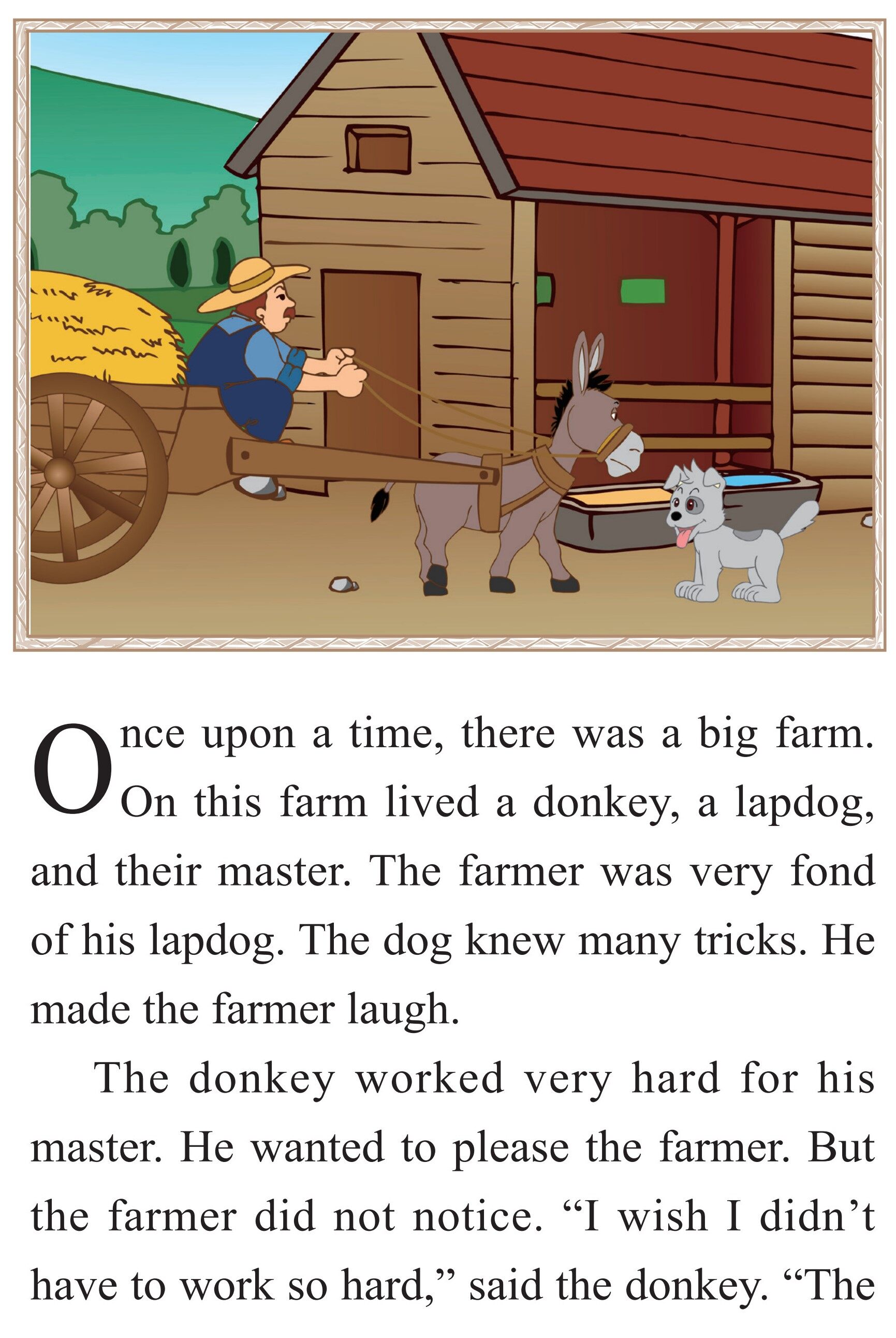 The Donkey and the Lapdog绘本故事第2页