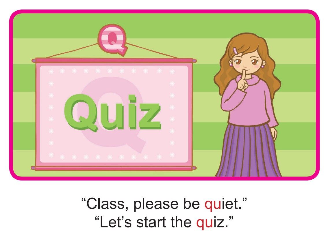 'Q' words -  A Quiz绘本故事第2页