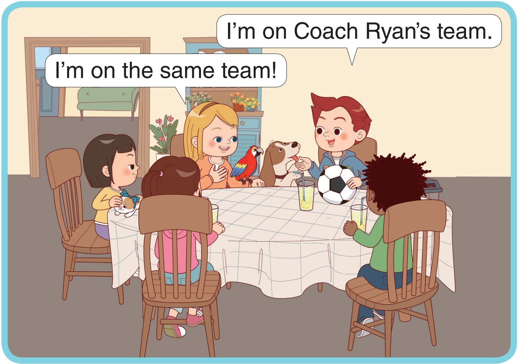 The Soccer Team绘本故事第4页