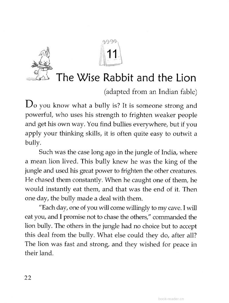 The Wise Rabbit and the Lion绘本故事第2页