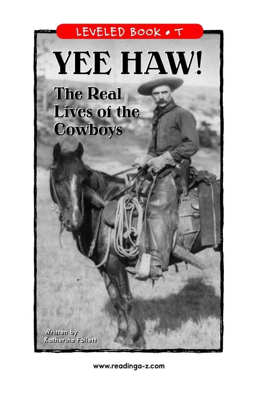 Yee Haw  The Real Lives of the Cowboys绘本故事第2页